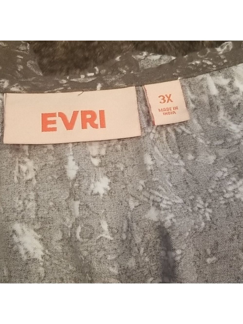 Evri tie dye tassel tie short sleeve boho top 3X - Picture 5 of 7